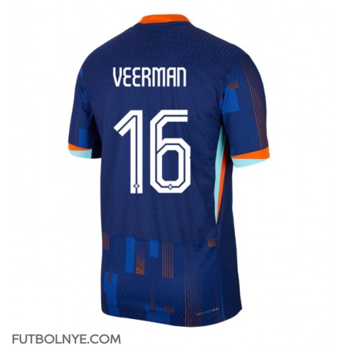 Camiseta Países Bajos Joey Veerman #16 Visitante Equipación Eurocopa 2024 manga corta